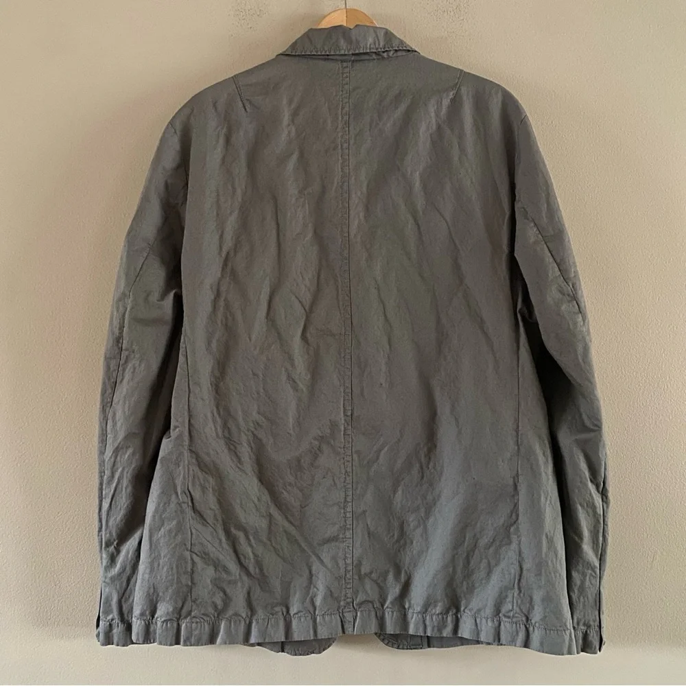 Monarchy Men’s Gray Cotton Metal Canvas Button Jacket Pockets Lined Y2K Size XL - Picture 2 of 14